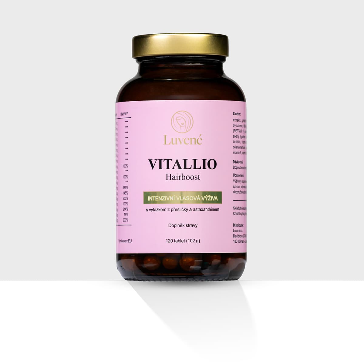 Luvené Vlasová výživa Vitallio Hairboost 120 tablet