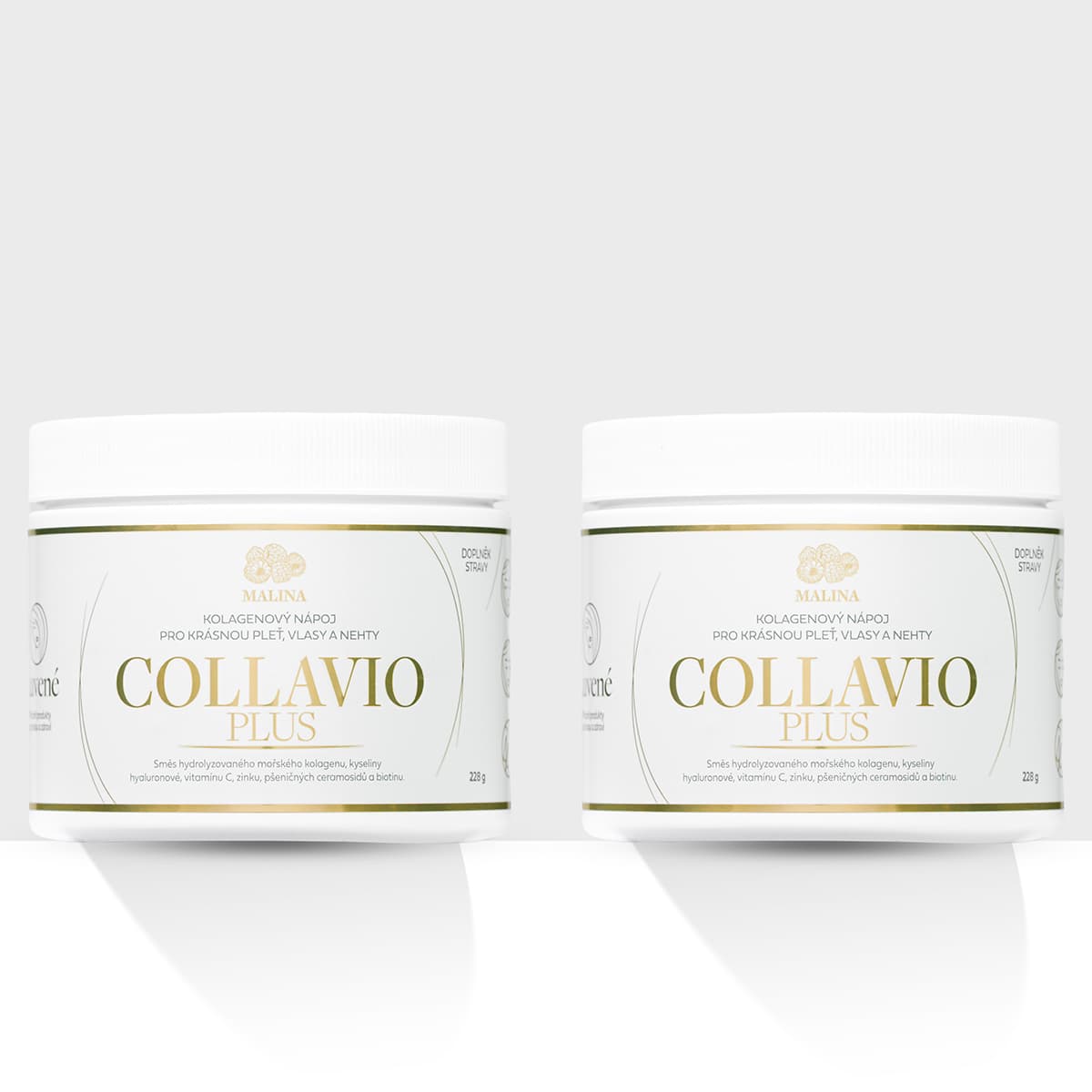 Luvené Kolagen drink Collavio Plus malina 2x228 g