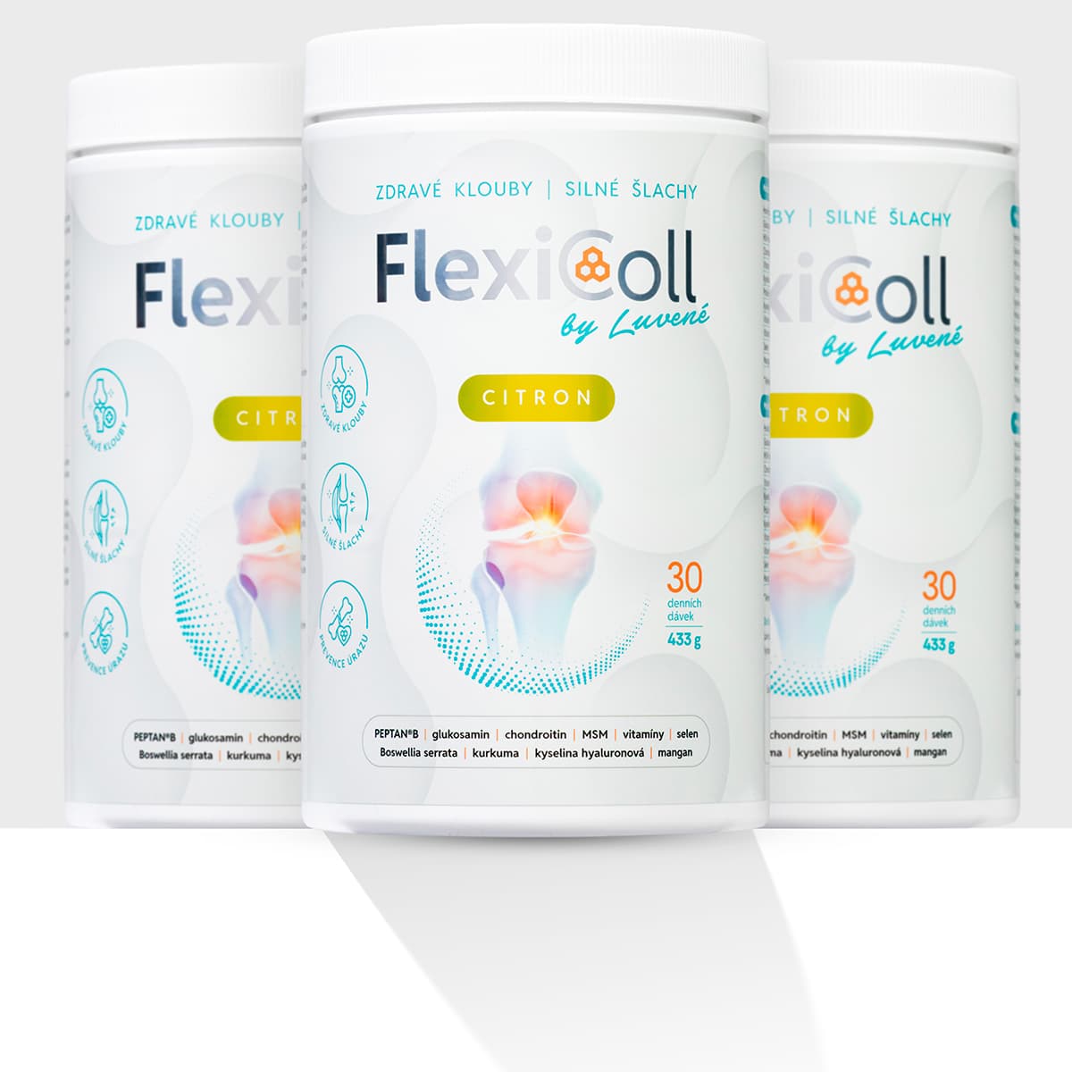 Kloubní výživa FlexiColl  citron - balení 3 kusů
