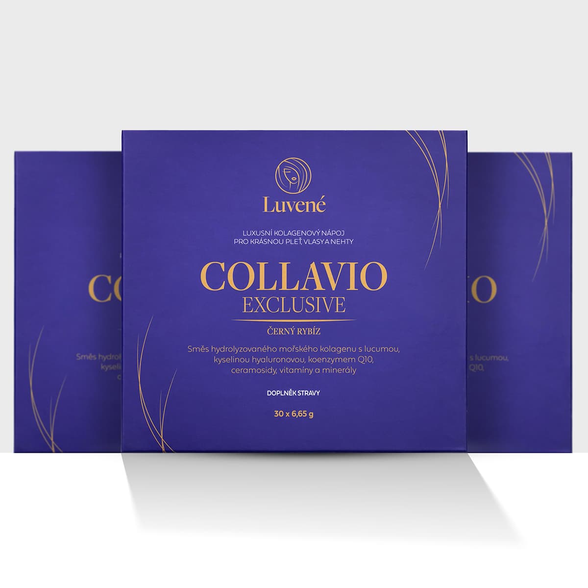 Luvené Kolagen drink Collavio Exclusive černý rybíz 3x30 sáčků