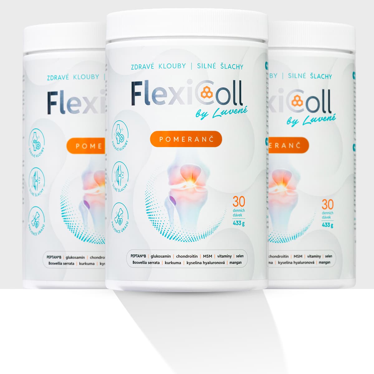 Kloubní výživa FlexiColl pomeranč - balení 3 kusů