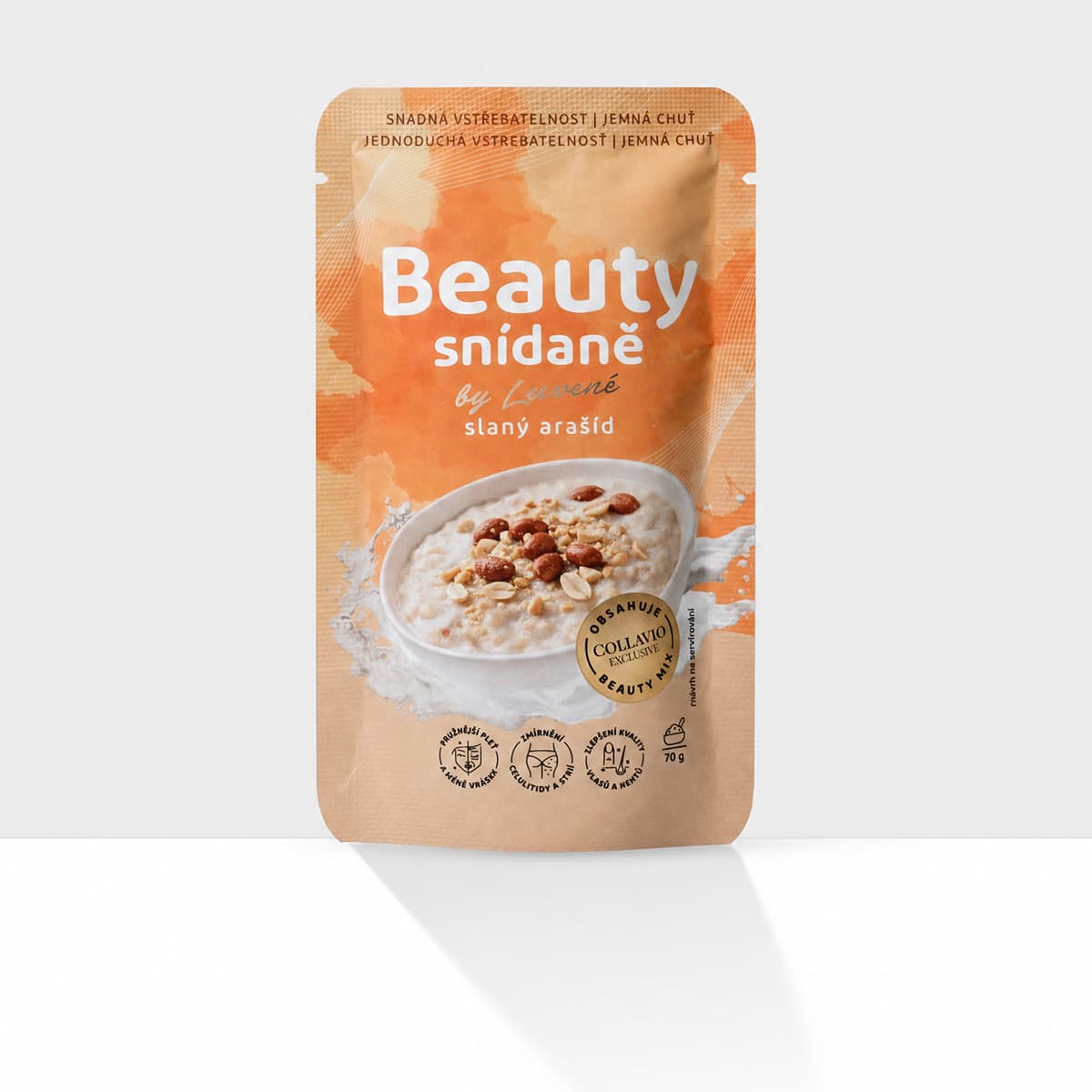 Beauty snídaně s kolagenem slaný arašíd - balení 10 kusů